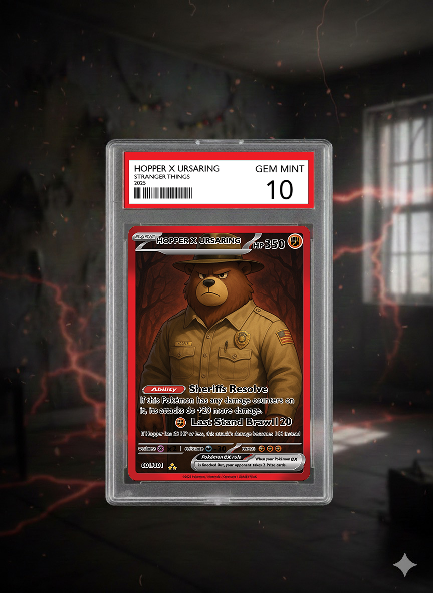 Pokémon x Stranger Things – Hopper × Ursaring