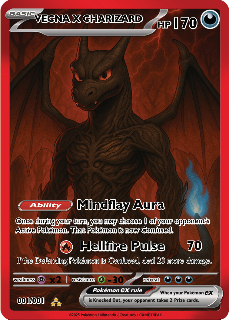 Pokémon x Stranger Things – Vecna × Charizard