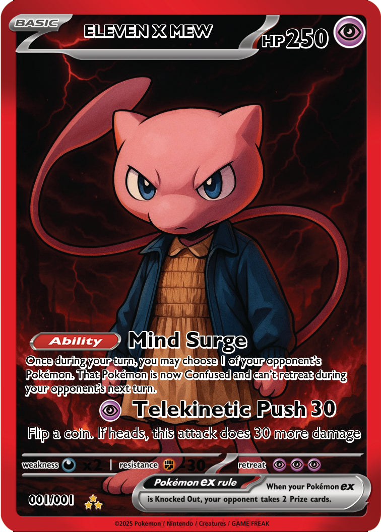Pokémon x Stranger Things – Eleven × Mew